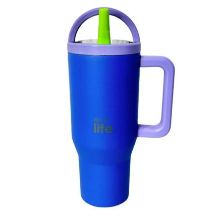 Θερμός Blue Purple 900ml (2Handles Lid) - Ecolife