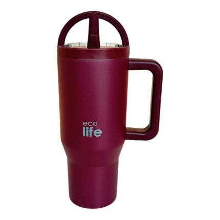 Θερμός Cranberry 900ml (2Handles Lid) - Ecolife