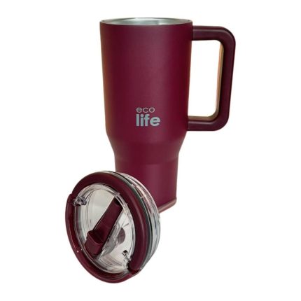 Θερμός Cranberry 900ml (2Handles Lid) - Ecolife