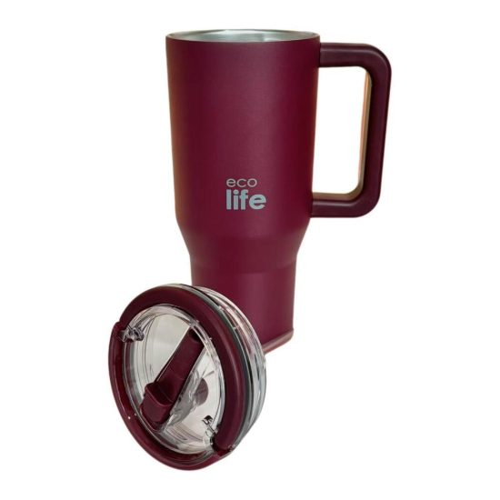 Θερμός Cranberry 900ml (2Handles Lid) - Ecolife
