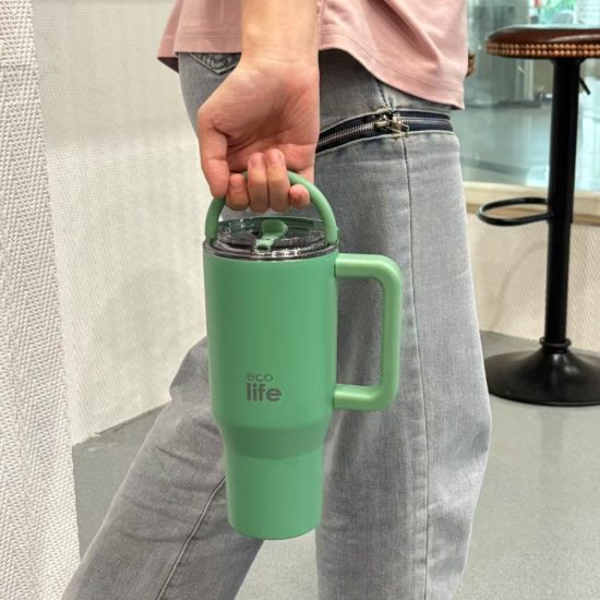 Θερμός Green Tea 900ml (2Handles Lid) - Ecolife