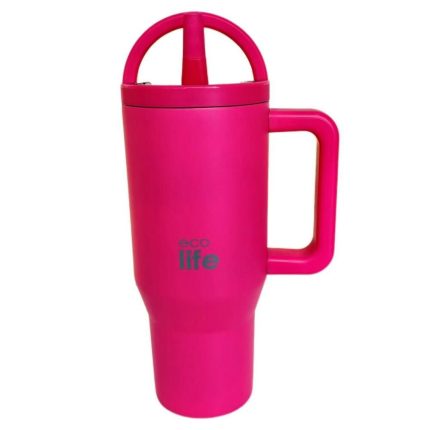 Θερμός Neon Magenta 900ml (2Handles Lid) - Ecolife