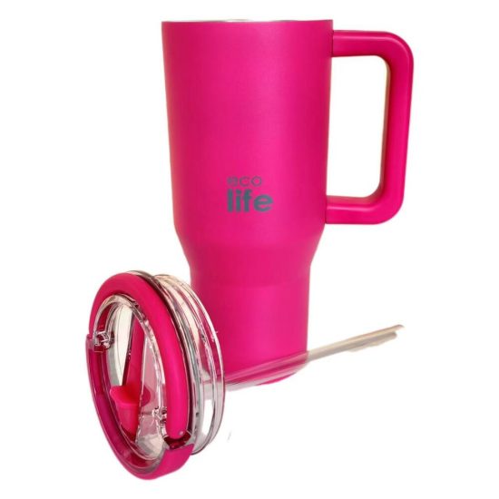 Θερμός Neon Magenta 900ml (2Handles Lid) - Ecolife