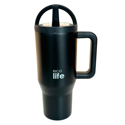 Θερμός Rich Black 900ml (2Handles Lid) - Ecolife