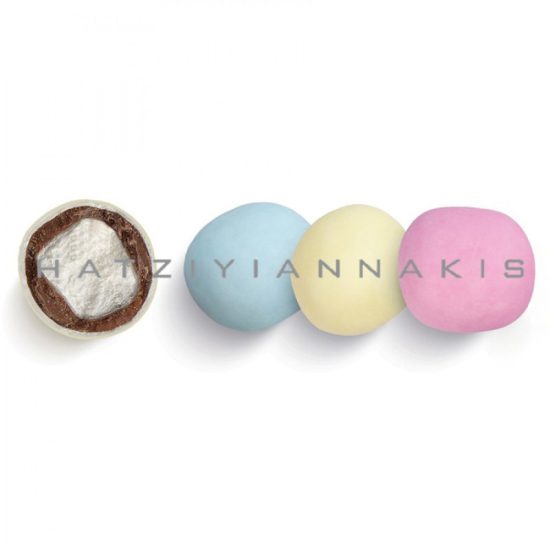 Κουφέτα Marshmallow Twist 700g Γεύση Τσιχλόφουσκα Πολύχρωμο Ματ, Χατζηγιαννάκη