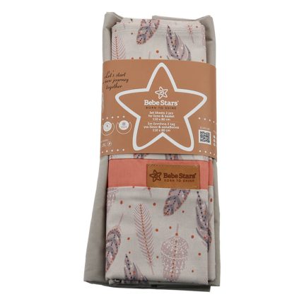 Σετ Σεντόνι Λίκνου 2τμχ Boho 307-313 (110x80cm), Bebe Stars