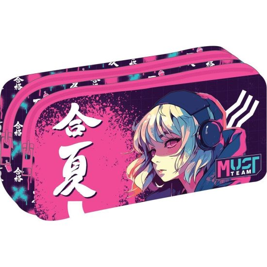 Κασετίνα Βαρελάκι Anime Κορίτσι 2 Θήκες ( 21 x 6 x 9cm) | Must 5205698759826