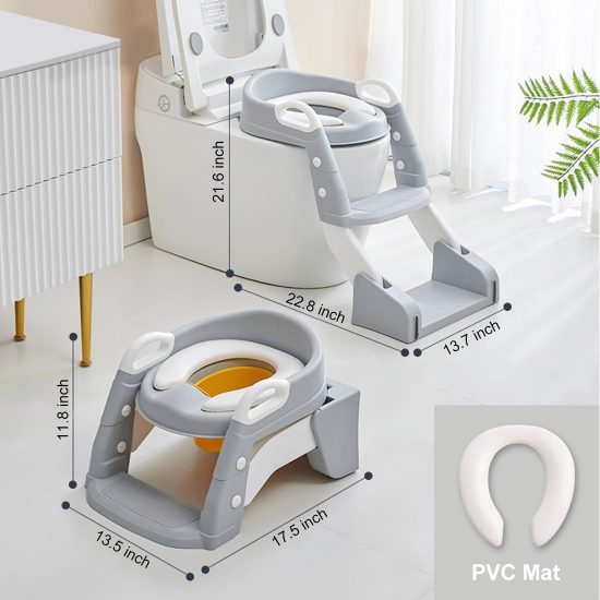 3 σε 1 Εκπαιδευτική Σκαλιέρα Τουαλέτας – Grey 18m+ - Babywise