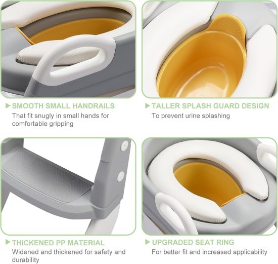 3 σε 1 Εκπαιδευτική Σκαλιέρα Τουαλέτας – Grey 18m+ - Babywise