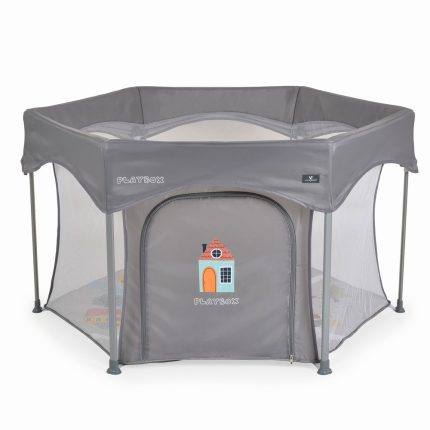 Cangaroo Πτυσσόμενο Παρκοκρέβατο Playbox Grey 3801005210213