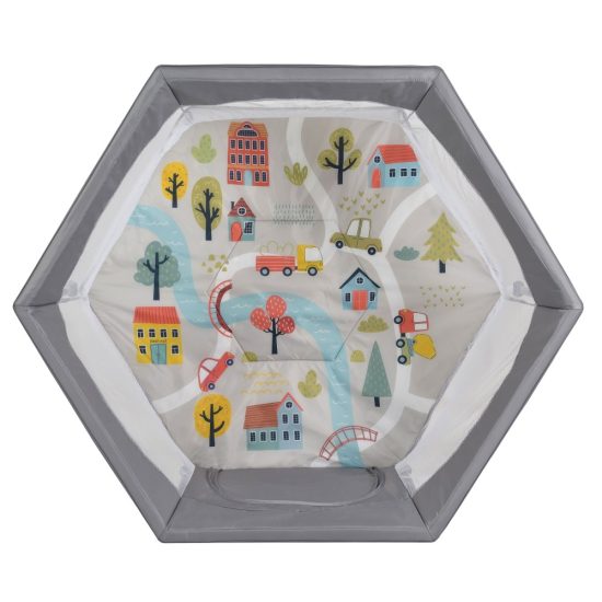 Cangaroo Πτυσσόμενο Παρκοκρέβατο Playbox Grey 3801005210213