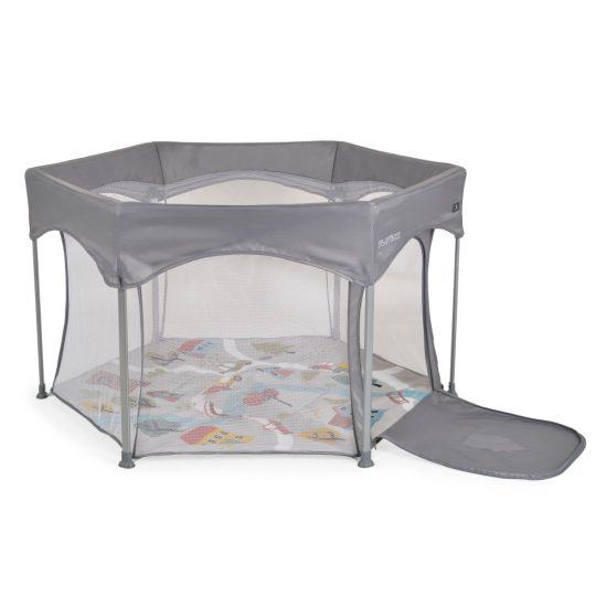 Cangaroo Πτυσσόμενο Παρκοκρέβατο Playbox Grey 3801005210213