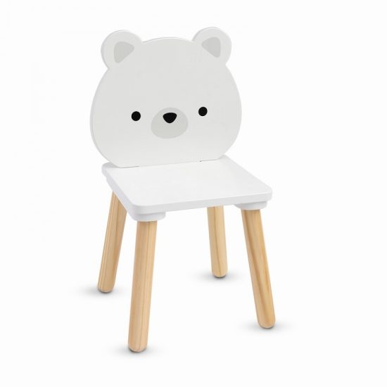 Ξύλινο Τραπεζάκι και 2 Καρεκλάκια One table with 2 chair White Bears 3801005602001 - Moni Toys