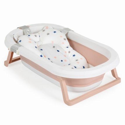 Moni Σετ Μπανιέρα, Στρώμα και Σφουγγάρι 100cm Palma Pink 3800146272470