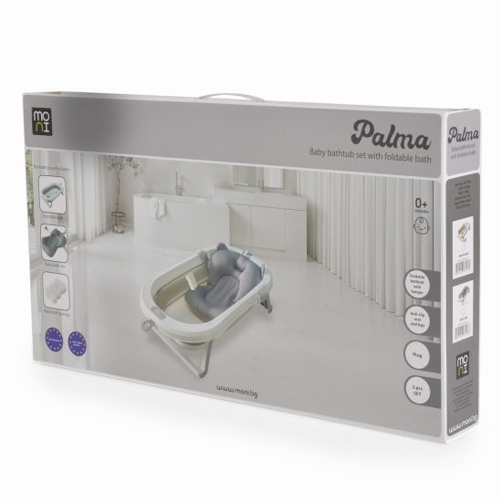 Moni Σετ Μπανιέρα, Στρώμα και Σφουγγάρι 100cm Palma Pink 3800146272470