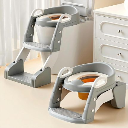 3 σε 1 Εκπαιδευτική Σκαλιέρα Τουαλέτας – Grey 18m+ - Babywise