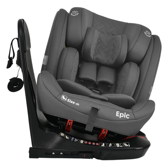 Κάθισμα Αυτοκινήτου Epic Isofix i-Size 360° (0-36kg) Smoked Grey 921-186, Bebe Stars