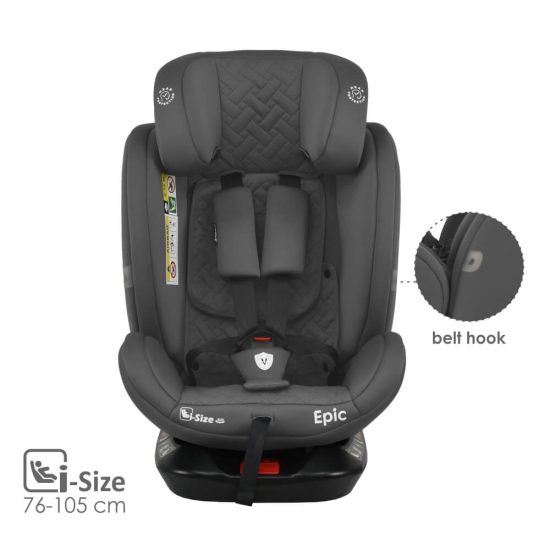 Κάθισμα Αυτοκινήτου Epic Isofix i-Size 360° (0-36kg) Smoked Grey 921-186, Bebe Stars