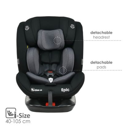 Κάθισμα Αυτοκινήτου Epic Isofix i-Size 360° (0-36kg) Black 921-188, Bebe Stars