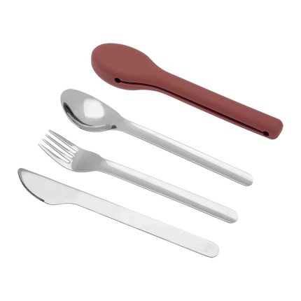 Σετ Ανοξείδωτα Μαχαιροπίρουνα Dusty Red Cutlery Set - Ecolife