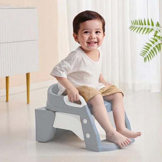 3 σε 1 Εκπαιδευτική Σκαλιέρα Τουαλέτας – Grey 18m+ - Babywise