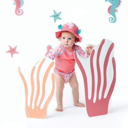 Σετ UV Μαγιώ Πάνα Καπέλο Μπλούζα Sally the Seahorse - Zoocchini