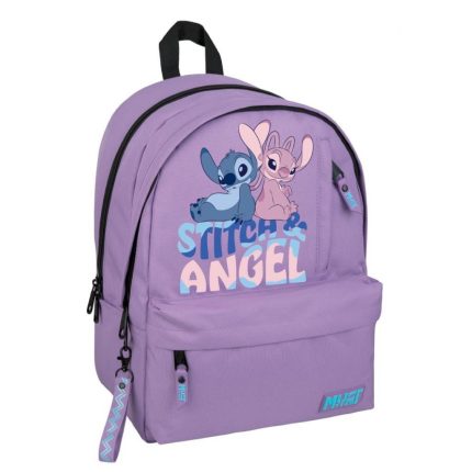 Τσάντα Πλάτης Stitch & Angel Μωβ με 2 Κεντρικές Θήκες (32x19x42εκ) | Must 5205698802669