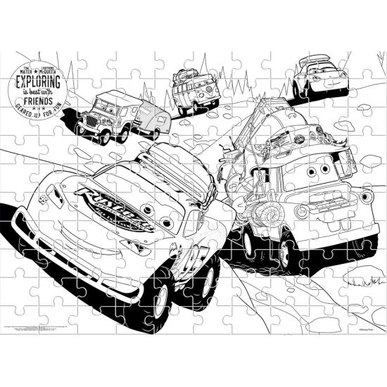 Παζλ Χρωματισμού Disney Cars 2 Όψεων 100 Τμχ (49x36εκ) | 5205698494840 Luna