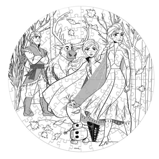 Παζλ Στρόγγυλο 150 Τμχ Disney Frozen 2 Χρωματισμού 2 Όψεων 3+ (18x11 εκ) | Diakakis 5205698635472