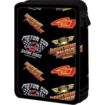 Κασετίνα Διπλή Γεμάτη Disney Cars Lightning Mcqueen Must Team 2 Θήκες (15x5x21cm) 5205698750359