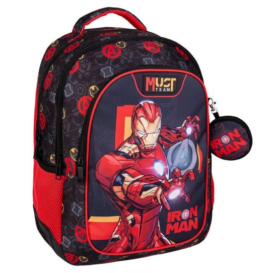 Σχολική Τσάντα Πλάτης Δημοτικού Must Team Avengers Iron Man 3 Θήκες Must (32x18x43εκ) 5205698726118