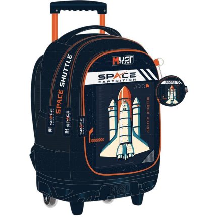 Σχολική Τσάντα Τρόλεϊ Δημοτικού Must Team Space Expedition 3 Θήκες (34x20x45εκ) 5205698731136