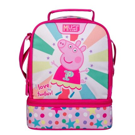 Τσαντάκι Φαγητού Ισοθερμικό Must Team Yummy Peppa Pig I Love Funfair με 2 Θήκες (22x16x28εκ) | 5205698751783