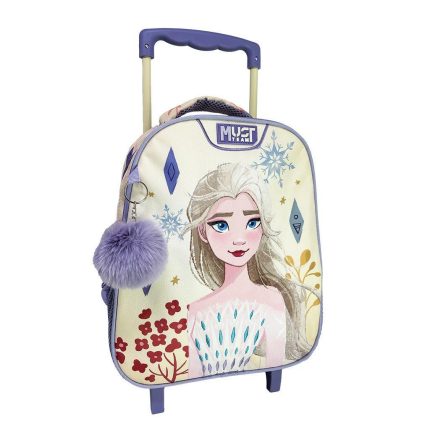 Σχολική Τσάντα Τρόλεϊ Νηπίου Disney Frozen White Must Team 2 Θήκες (27x10x31cm) | Must 5205698750984