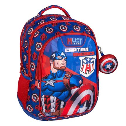 Σχολική Τσάντα Πλάτης Δημοτικού Avengers Captain America Must Team 3 Θήκες (32x18x43εκ) 5205698726156