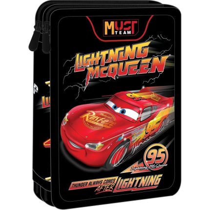 Κασετίνα Διπλή Γεμάτη Disney Cars Lightning Mcqueen Must Team 2 Θήκες (15x5x21cm) 5205698750359