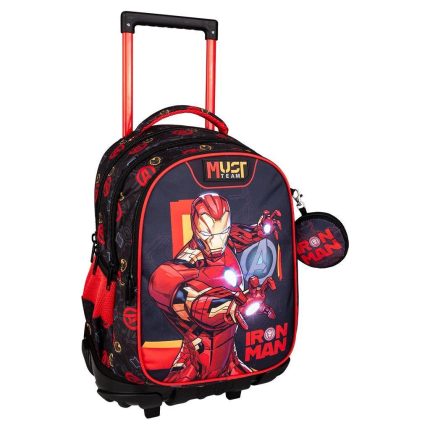 Σχολική Τσάντα Τρόλεϊ Δημοτικού Must Team Avengers Iron Man 3 Θήκες Must (34x20x44εκ) 5205698751264