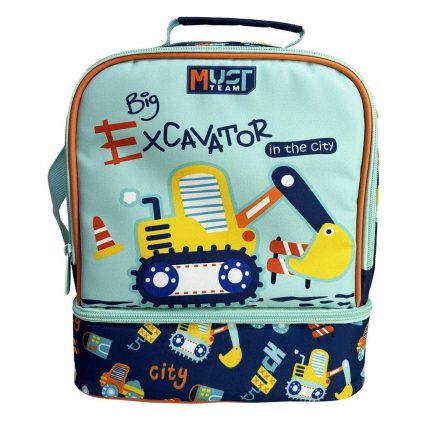 Τσαντάκι Φαγητού Ισοθερμικό Must Team Yummy Excavator με 2 Θήκες (22x16x28εκ) | 5205698732652
