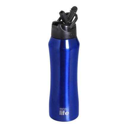 Παγούρι Θερμός Blue Thermos 550ml | Eσωτερικό Καλαμάκι - Ecolife