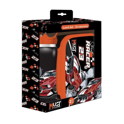 Σετ Φαγητοδοχείο 800ml - Παγούρι 500ml Αλουμινίου Must Team Street Racer 5205698760266