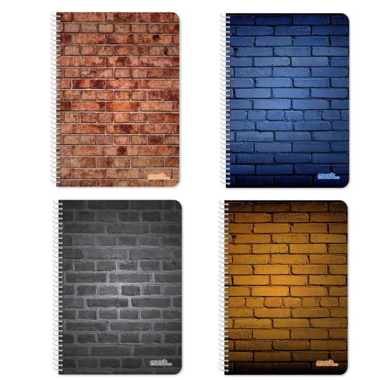Τετράδιο Σπιράλ 5 Θέματα 150 Φύλλα 4τμχ (17x25) | Must Bricks 5205698544118