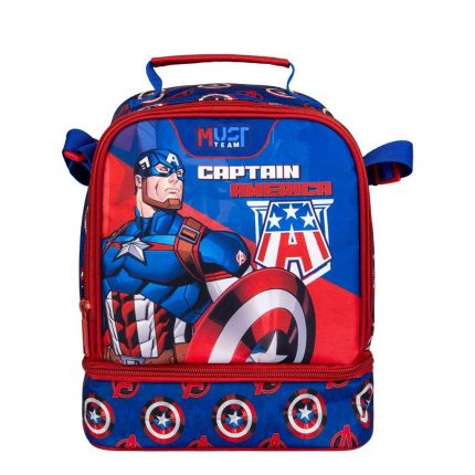 Τσαντάκι Φαγητού Ισοθερμικό Avengers Captain America Must Team 2 Θήκες (22x16x28εκ) 5205698751844