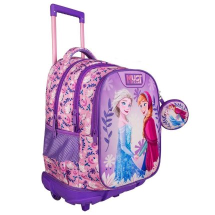 Σχολική Τσάντα Τρόλεϊ Δημοτικού Disney Frozen Sisters Must Team 3 Θήκες (34x20x44cm) | Must 5205698750960