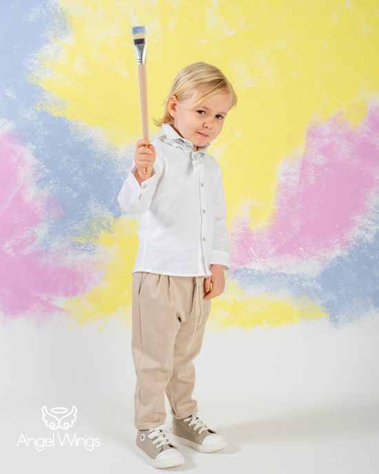 Βαπτιστικό Κοστουμάκι για Αγόρι Μπεζ-Off White Mariano, 206 Angel Wings (4τμχ)