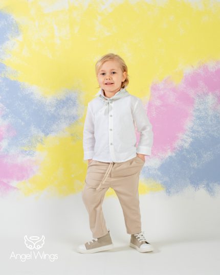 Βαπτιστικό Κοστουμάκι για Αγόρι Μπεζ-Off White Mariano, 206 Angel Wings (4τμχ)