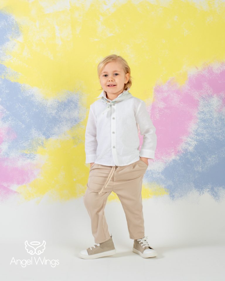 Βαπτιστικό Κοστουμάκι για Αγόρι Μπεζ-Off White Mariano, 206 Angel Wings (4τμχ)