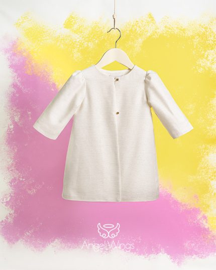 Βαπτιστικό Μπολερο για Κορίτσι Rasmir Off white "Bo plοom" 258 | Angel Wings