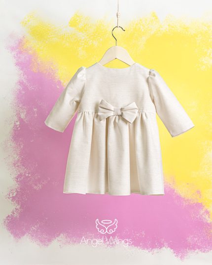 Βαπτιστικό Μπολερο για Κορίτσι Rasmir Off white "Bo plοom" 258 | Angel Wings