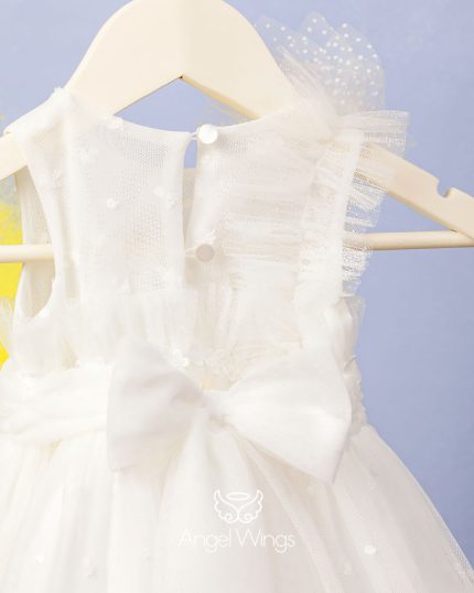 Βαπτιστικό Φορεματάκι Off White για Κορίτσι Alba 263 | Angel Wings