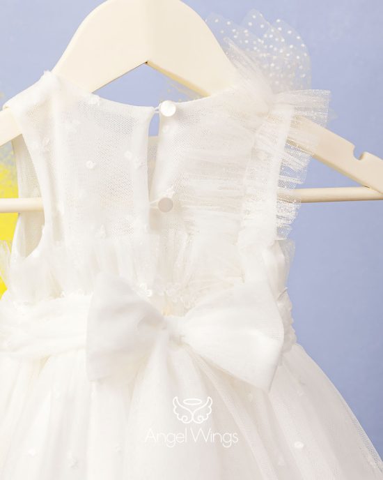 Βαπτιστικό Φορεματάκι Off White για Κορίτσι Alba 263 | Angel Wings